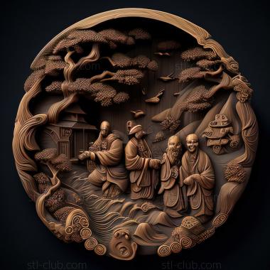 3D мадэль Путешествие на Запад У Чэнгэн около 1592 г. (STL)